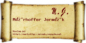 Márhoffer Jermák névjegykártya